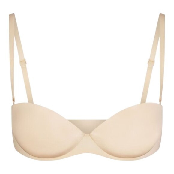 SKIMS ULTIMATE STRAPLESS PUSH-UP BRA SAND NWT SIZE 34DD - Picture 2 of 5